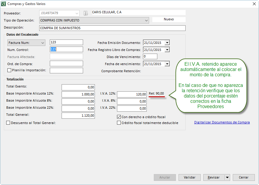 Ficha Compras y Gastos Varios Ficha Compras y Gastos Varios