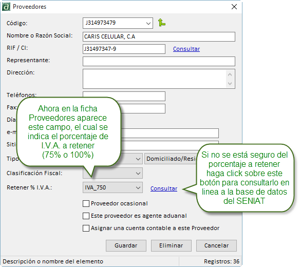 Ficha Proveedores Ficha Proveedores