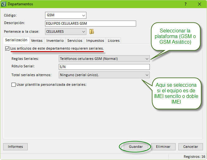 Creación departamento GSM Creación departamento GSM