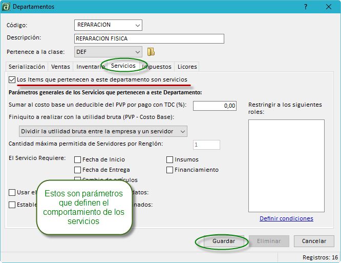 Departamento de Servicios Departamento de Servicios